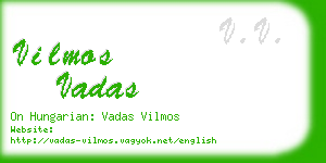 vilmos vadas business card